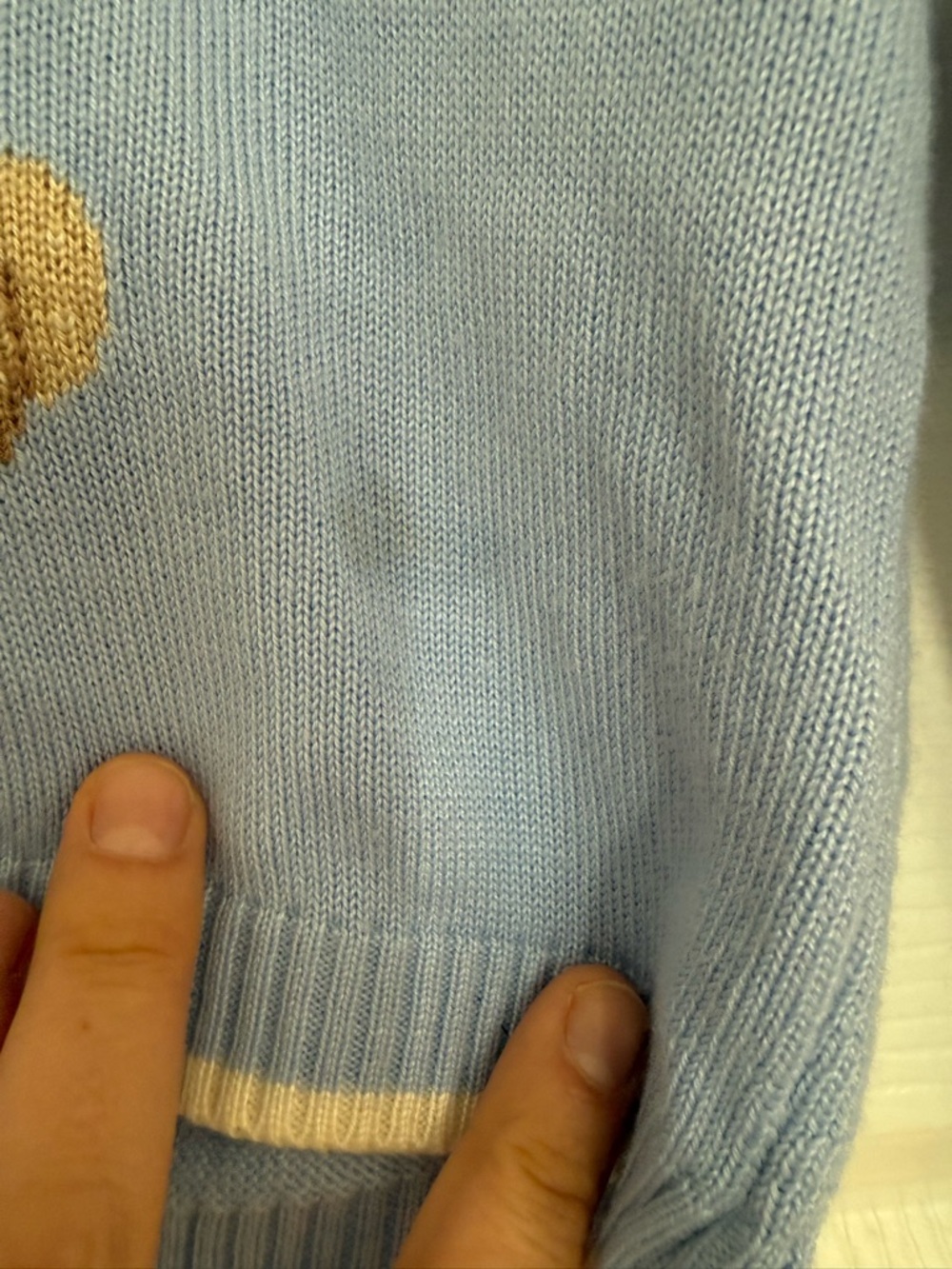 Kids Bunny Knit Sweater - Blue (Worn Once) - Picture 5 of 6